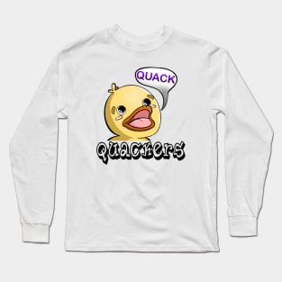 Quackers, Duck Quack, Baby Duck, Twitch Streamer Emote Long Sleeve T-Shirt